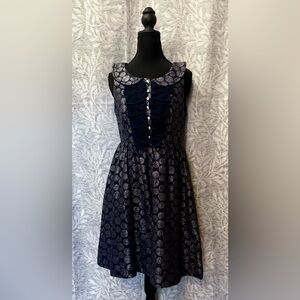 Kensie Navy and Silver Mini Dress